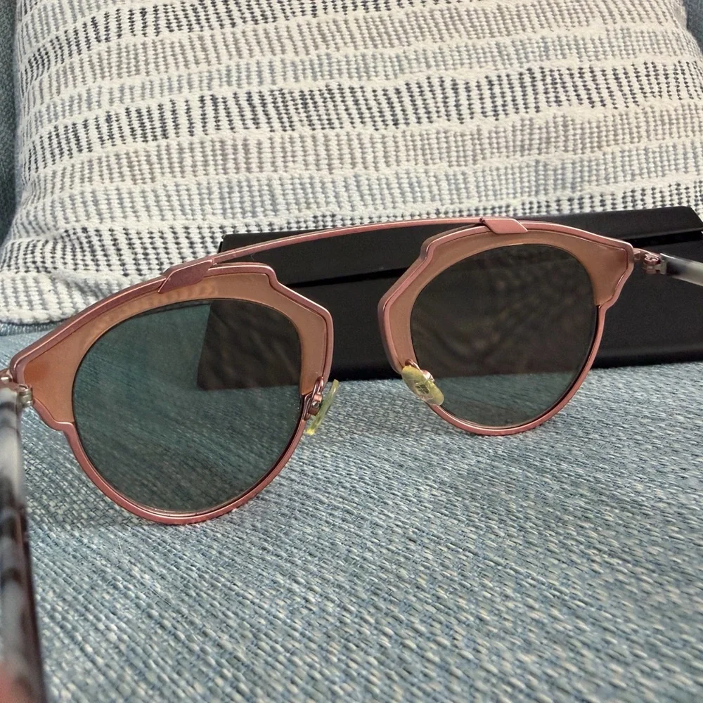 Christian Dior SoReal Rose Gold Mirrored Round Sunglasses - Picture 11 of 12